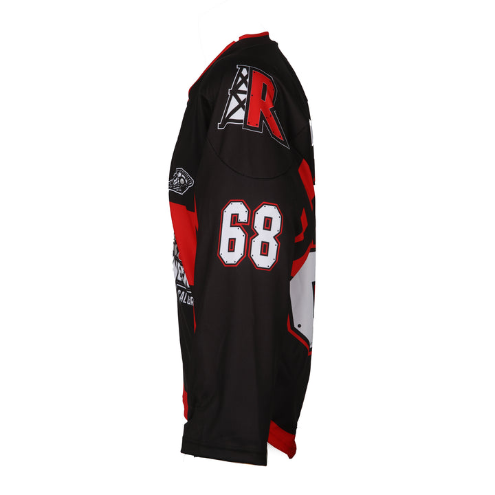 Roughnecks Black/Red Pace #68 Jersey