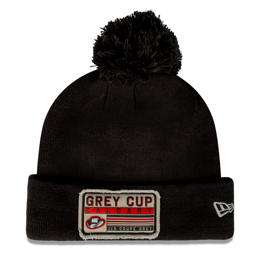 Grey Cup 113 New Era Patch Pom Knit Toque