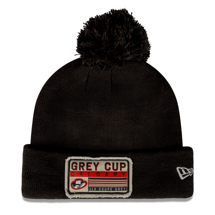 Grey Cup 113 New Era Patch Pom Knit Toque