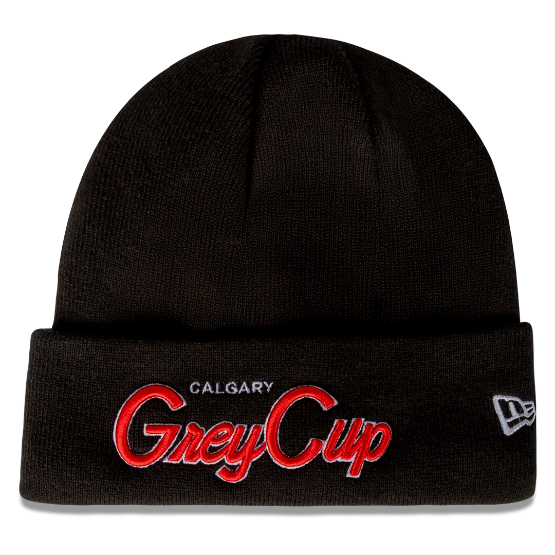 Grey Cup 113 New Era Script Cuffed Knit Toque
