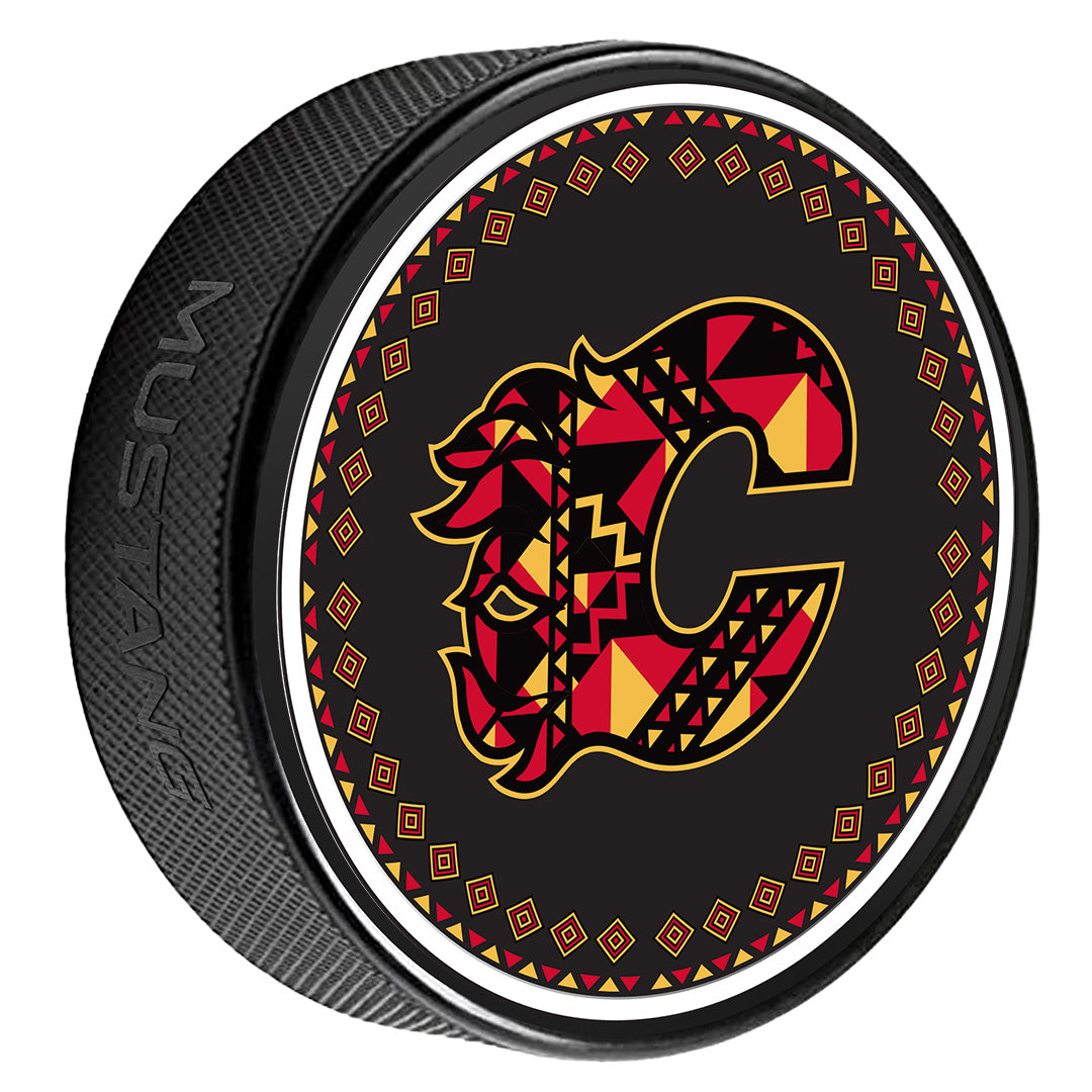 Flames 2024 Black History Cubed Puck