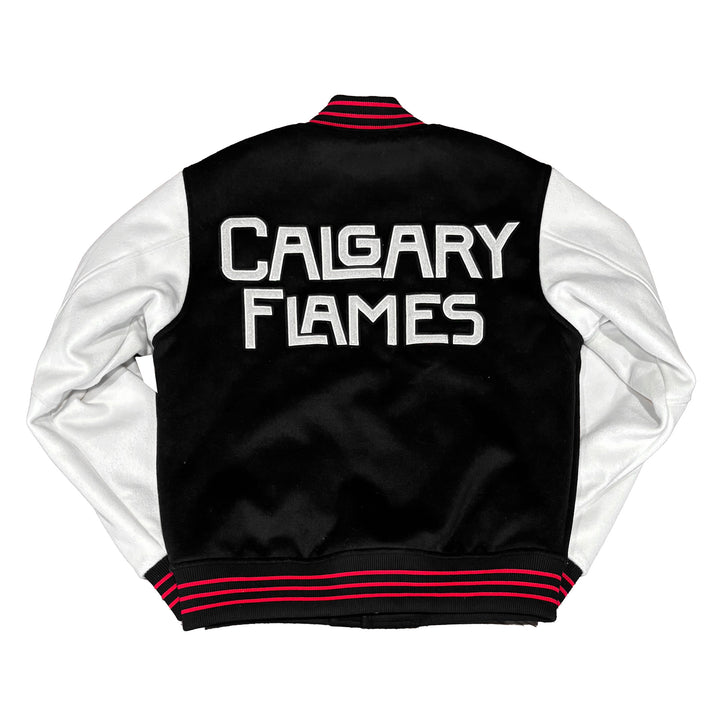 Kevin Leonel x Flames Black Varsity Jacket