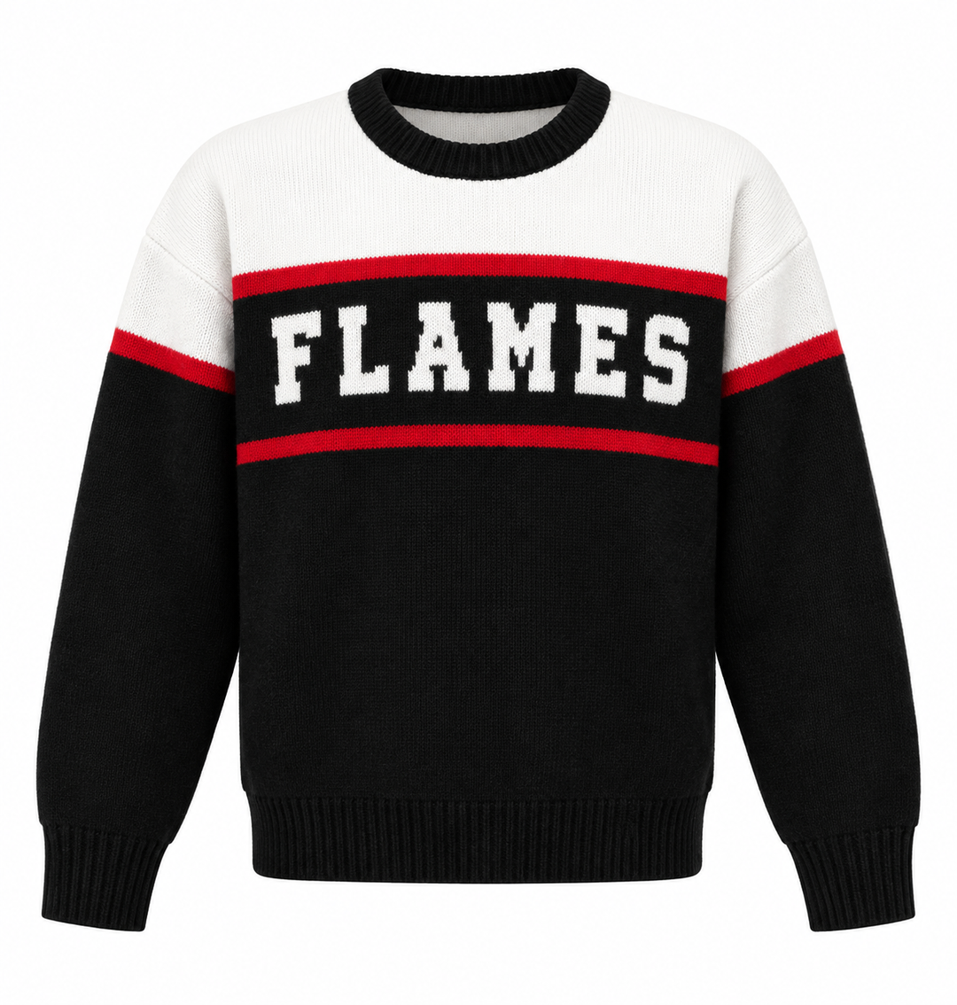 Flames Ladies Line Change Knit Crew