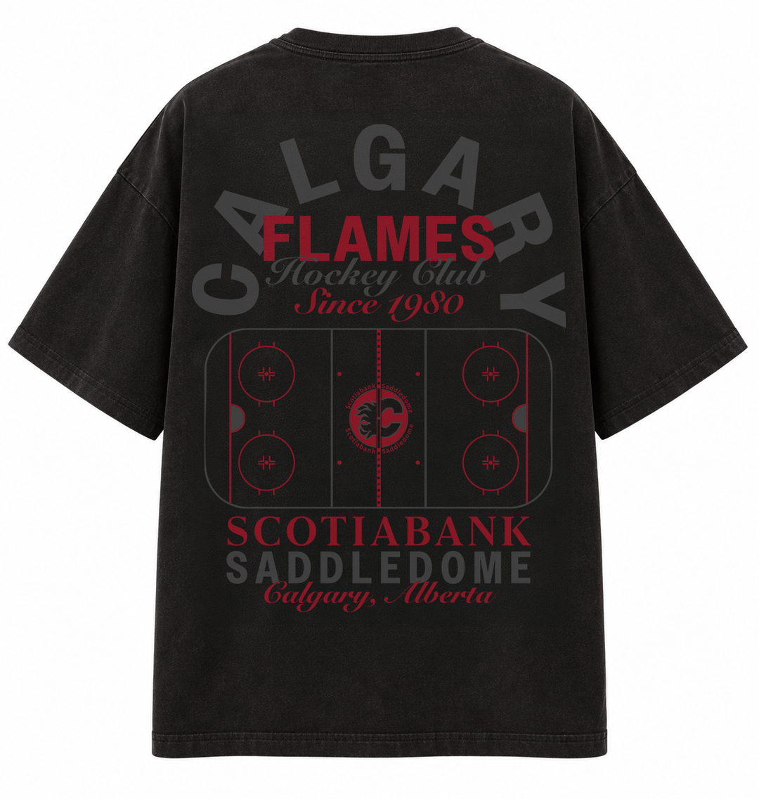 Flames Ladies Line Change Oversized Tee