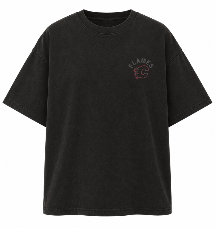 Flames Ladies Line Change Oversized Tee