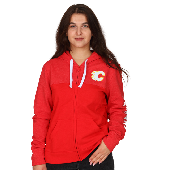 Flames Fanatics Ladies City Ties Full Zip Hoodie