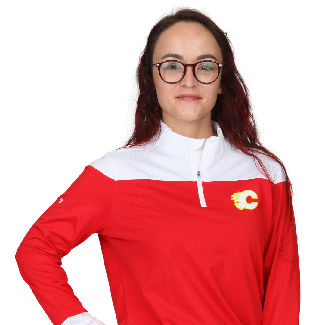 Flames Ladies Emery Insignia Quarter Zip Pullover