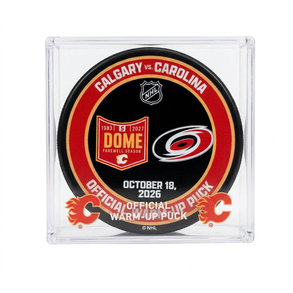Flames Warm Up Puck 10/18/26 vs Carolina Hurricanes