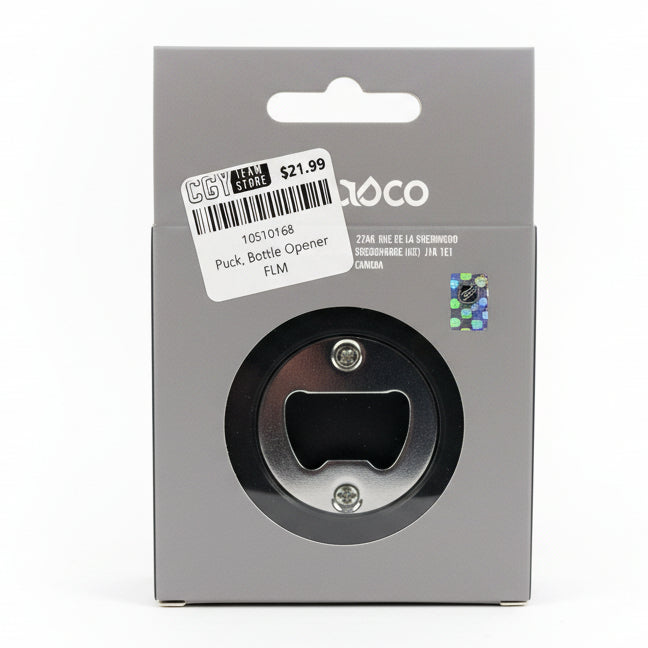 Flames Bottle Opener Puck