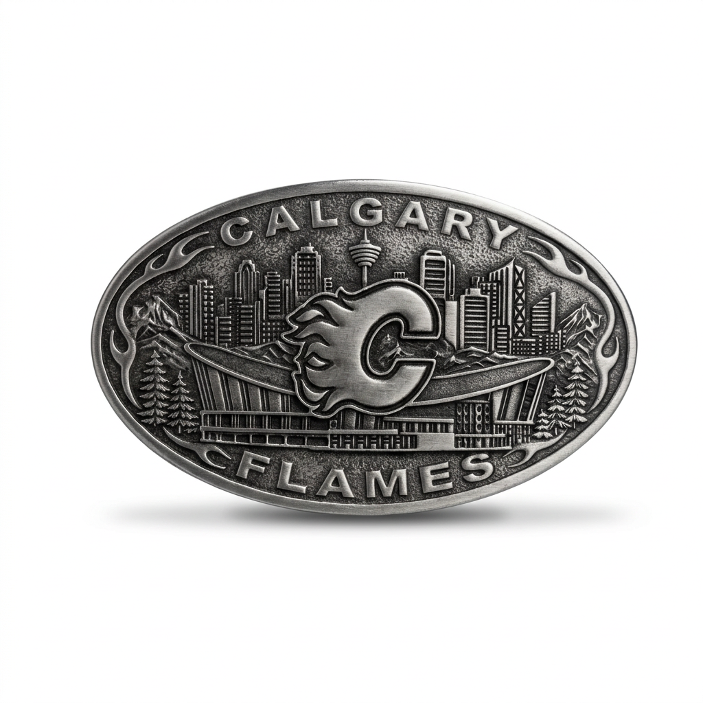 Flames Saddledome Farewell Season Belt Buckle