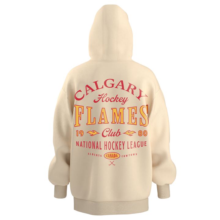 Flames Organic Oversized Pullover Hoodie