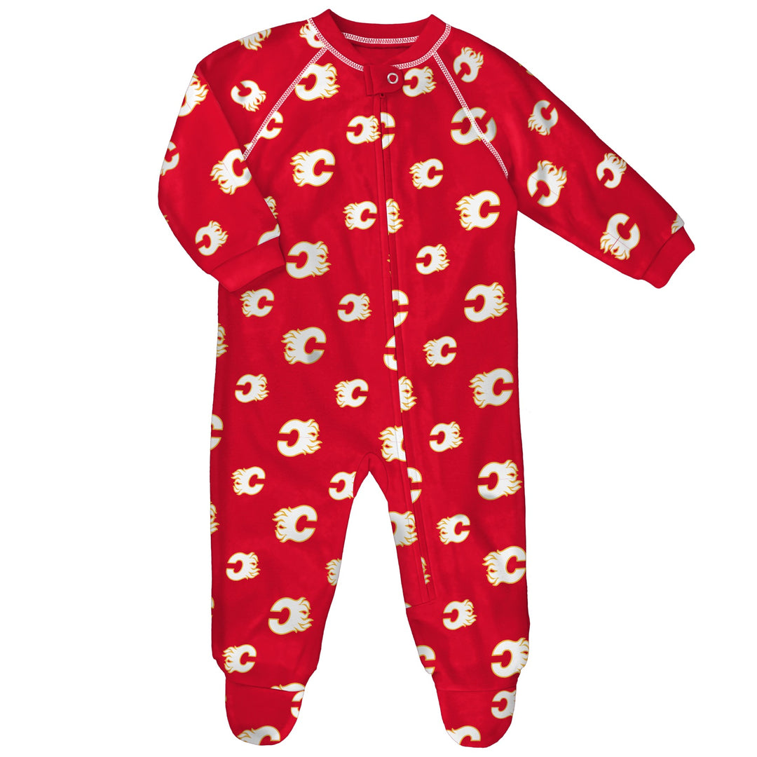 Flames Newborn Retro Raglan Coverall