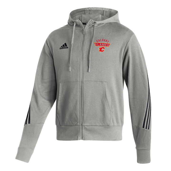 Flames adidas Top Arch Hockey Full-Zip Hoodie