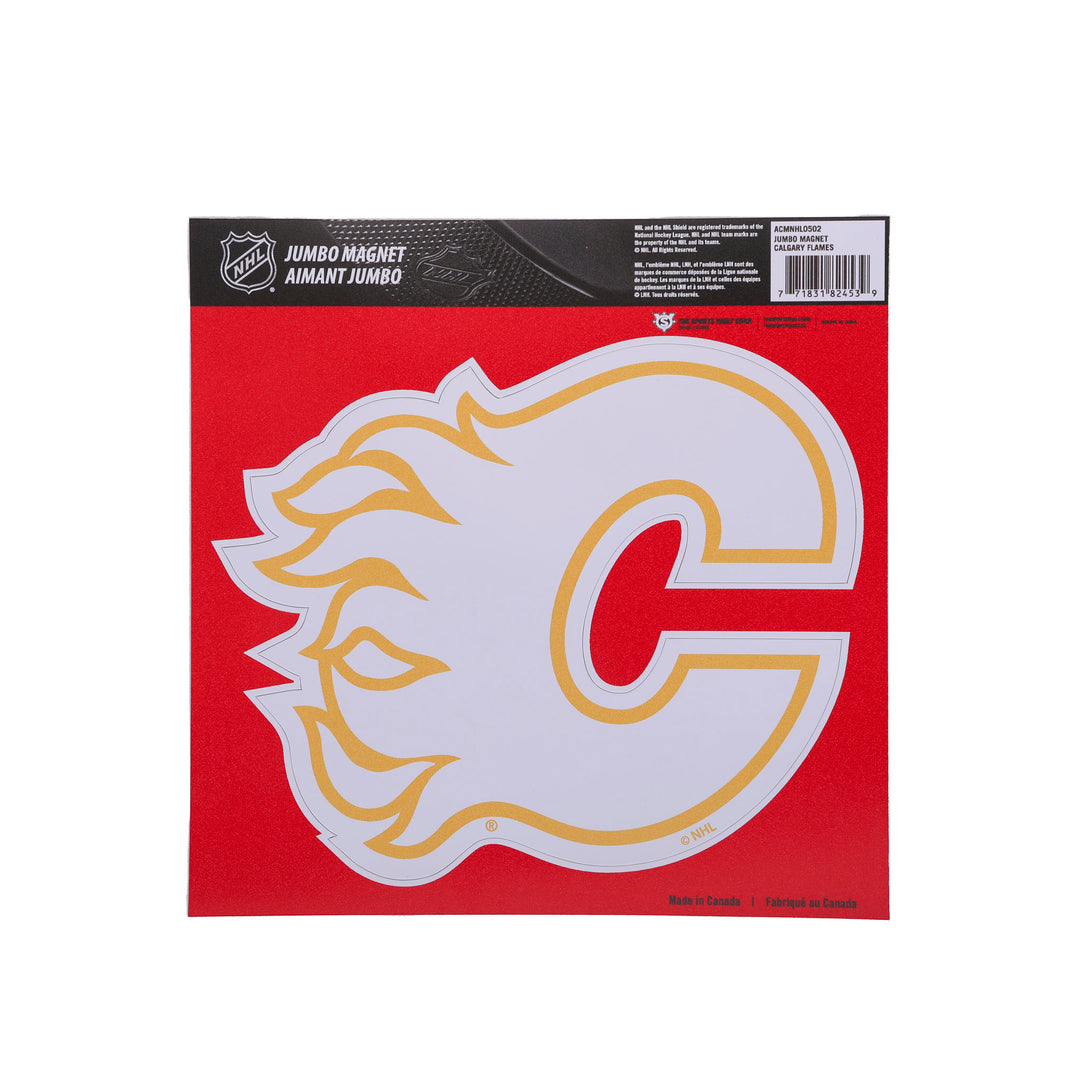 Flames White C Car Magnet