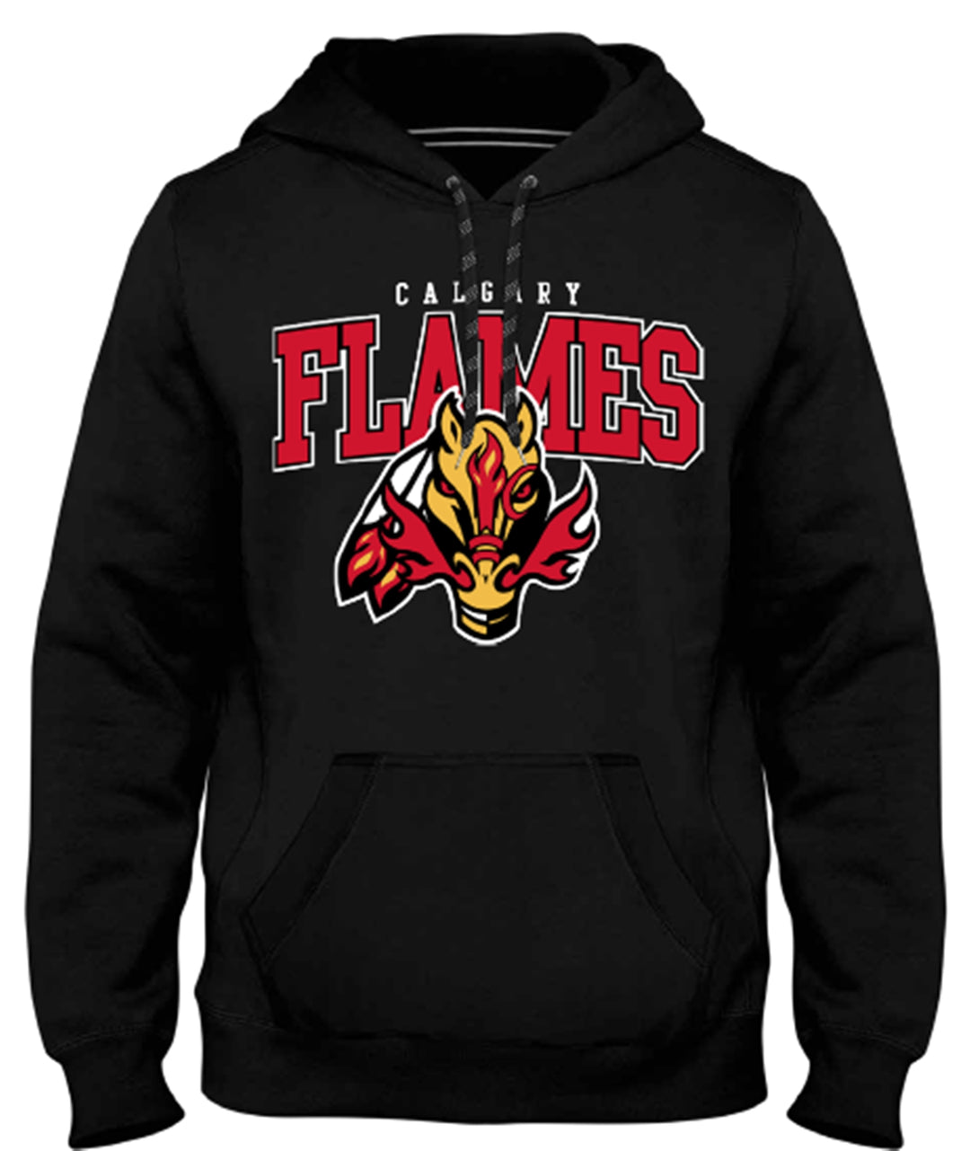 ADIDAS Authentic CALGARY FLAMES Black BLASTY HORSE SWEATSHIRT M third jersey