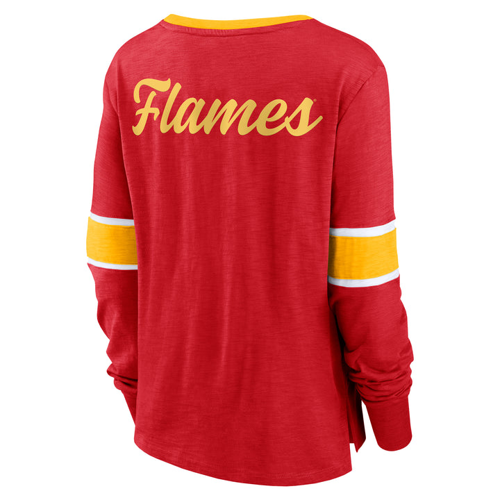 Flames Ladies Fanatics Iconic Slub Long Sleeve Shirt