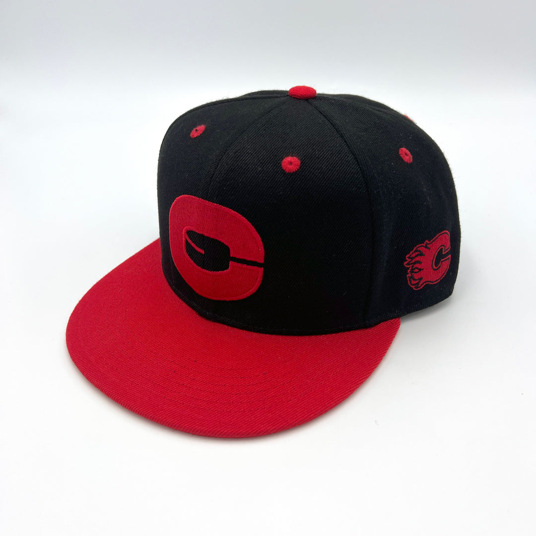 Flames C of Red Classy Flatbrim Cap