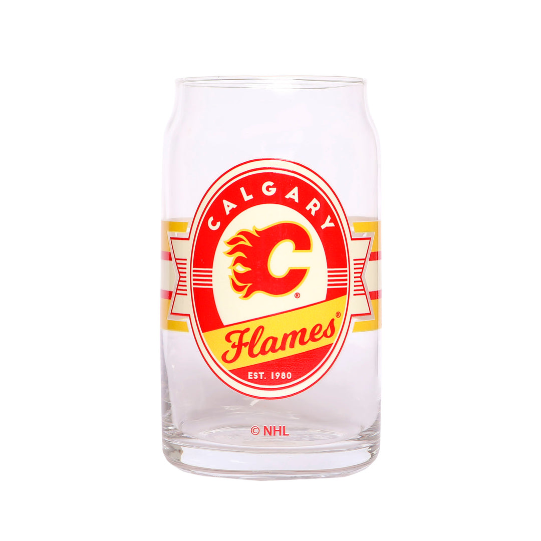 Flames 16oz Nostalgia Can Glass