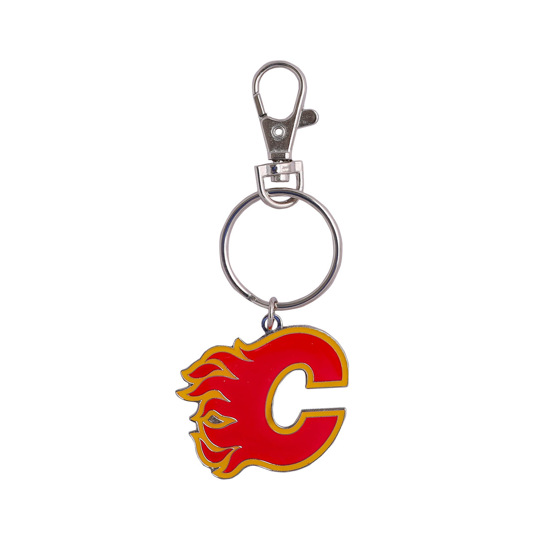 Flames Retro Red C Keychain