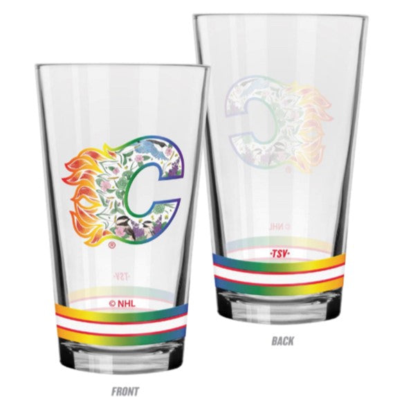 Flames Floral Pride Mixing Glass