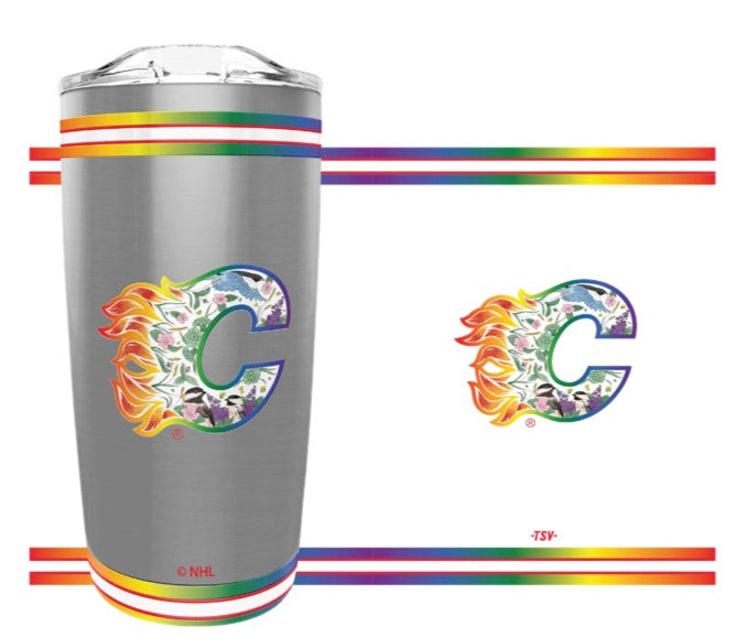 Flames Floral Pride Stainless Steel Tumbler