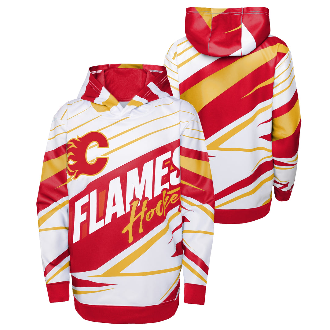Flames Youth Adept Quarterback Fleece Pullover Hoodie