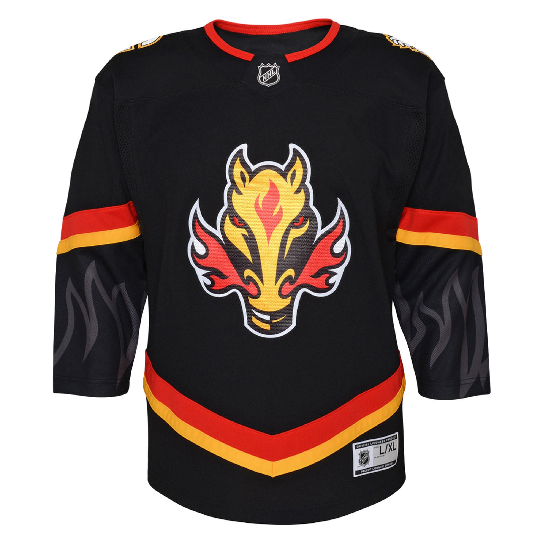 Outerstuff Youth Calgary Flames NHL Asset Hockey Hoodie