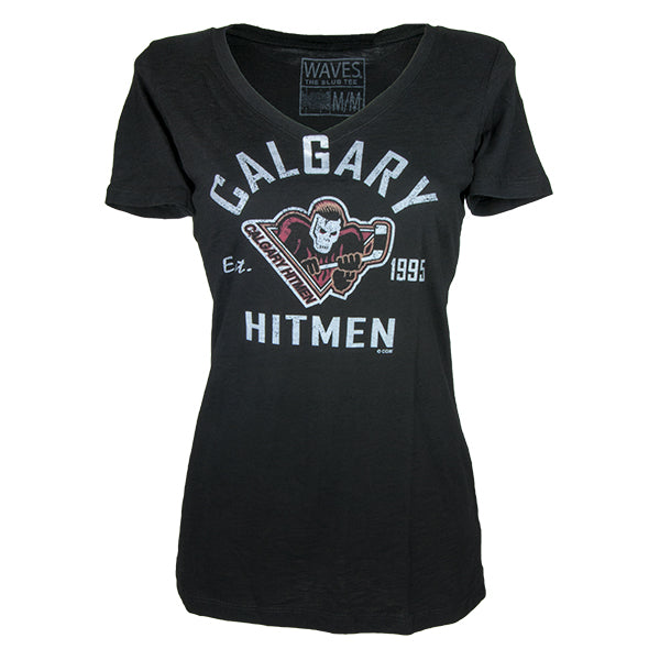 Hitmen Ladies Slub V-Neck T-Shirt