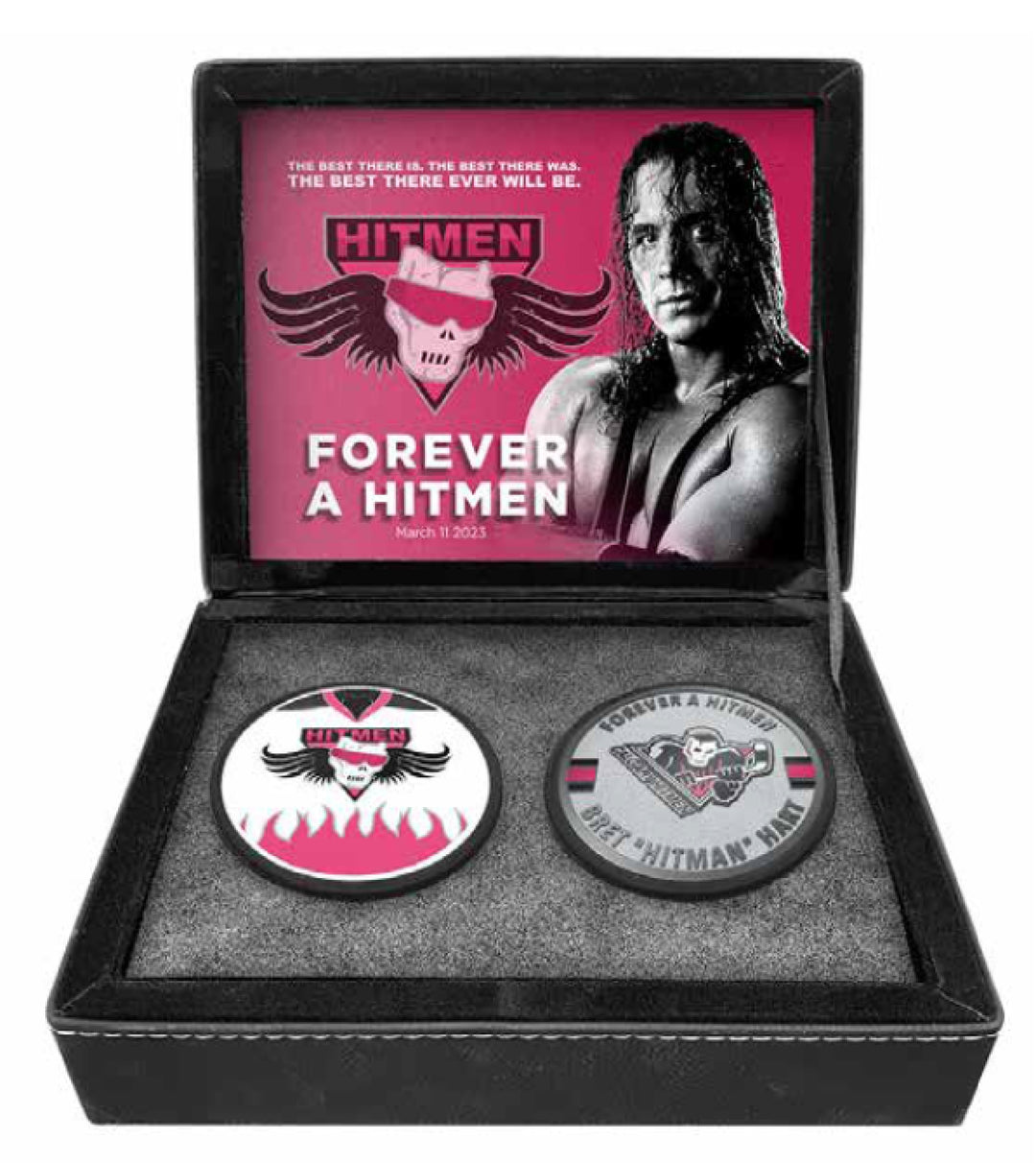 Hitmen Bret Hart Forever a Hitmen Puck Set