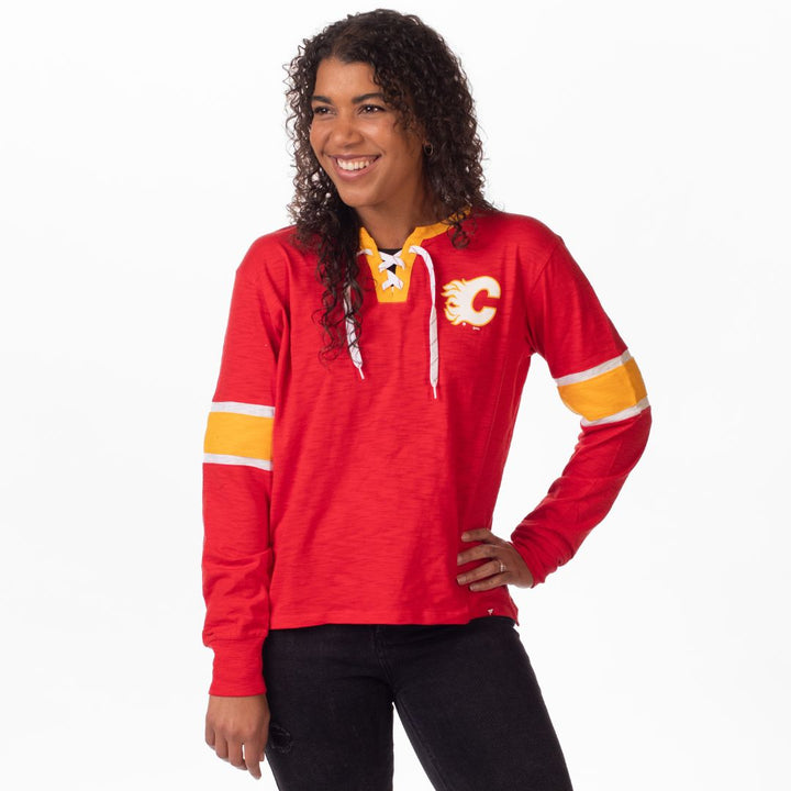 Flames Ladies Fanatics Iconic Slub Long Sleeve Shirt